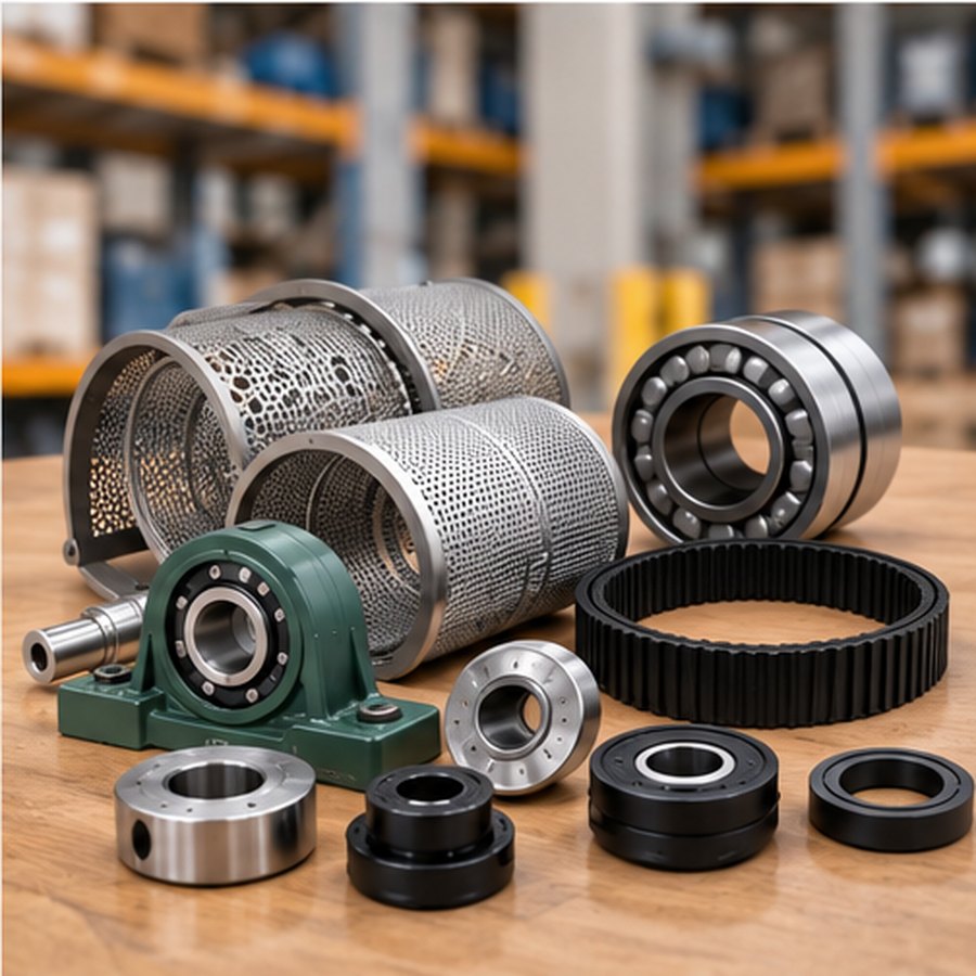 Bearings, sieves and rice mill spare parts